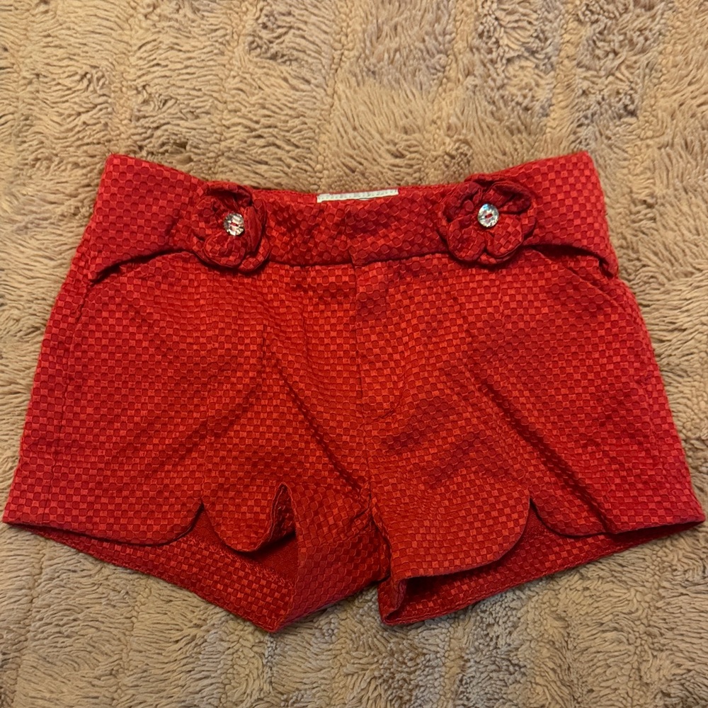 Mayoral Red Textured Shorts